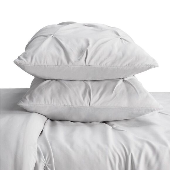 Serta - Simply Clean Antimicrobial Pleated Full and Queen Duvet Set,3 Piece - Picture 3 of 9